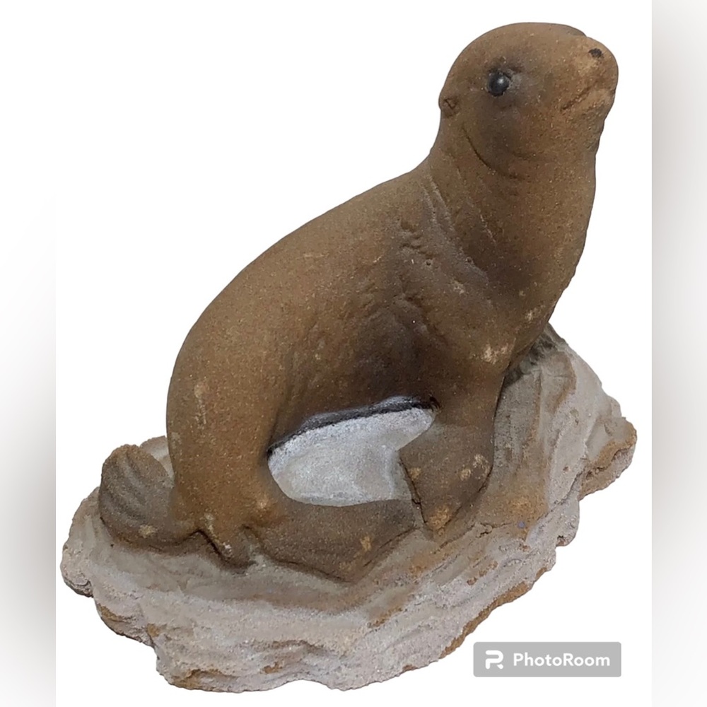 Unique Sand Cast Seal Figurine